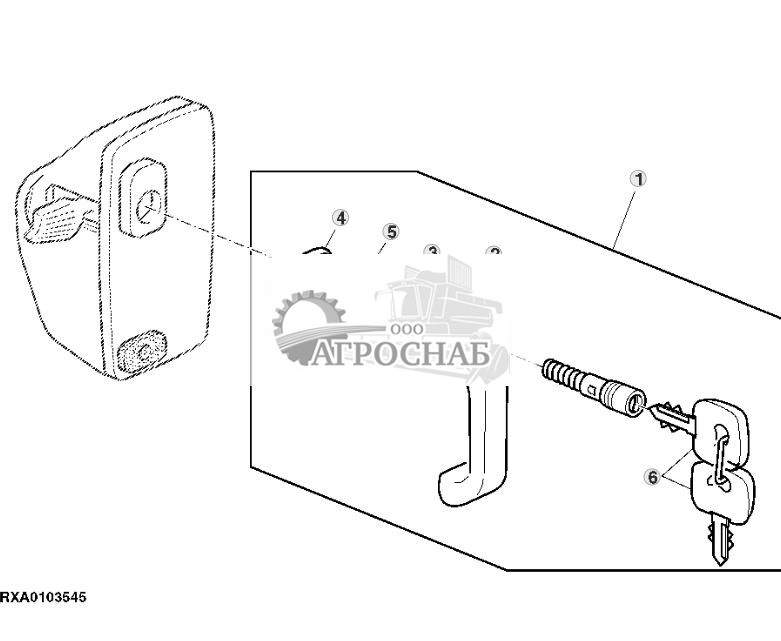 Навесное оборудование, запираемая дверная ручка, установка в полевых условиях - ST75496 771.jpg